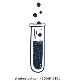 Hand drawn science lab object on white background.