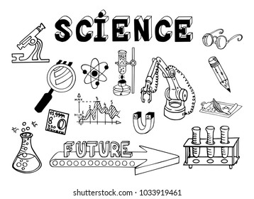 Hand Drawn Science Sketch Education Vector Stock Vector (Royalty Free ...