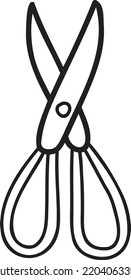 Hand Drawn scissors illustration isolated on background