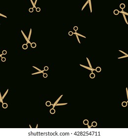 hand drawn scissors seamless pattern