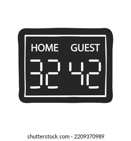 Hand drawn Score board vector illustration