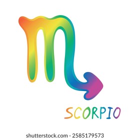 Hand drawn scorpio zodiac sign Esoteric symbol doodle Astrology clipart Element for design