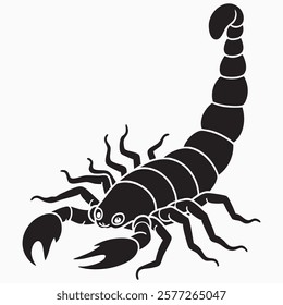 Hand drawn scorpion animal silhouette