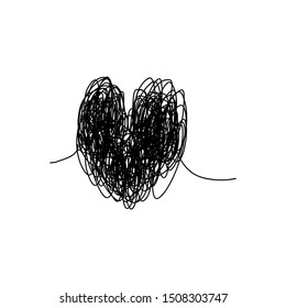 Hand drawn scrawl sketch. Abstract scribble,New Brush Pencil Line,white background