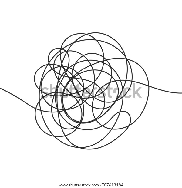 Hand drawn\
scrawl sketch. Abstract scribble, chaos doodle. Vector illustration\
Isolated on white\
background