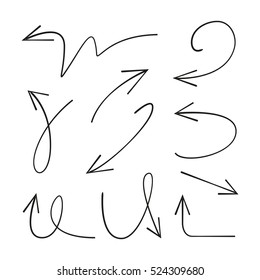 hand drawn and scribble arrows