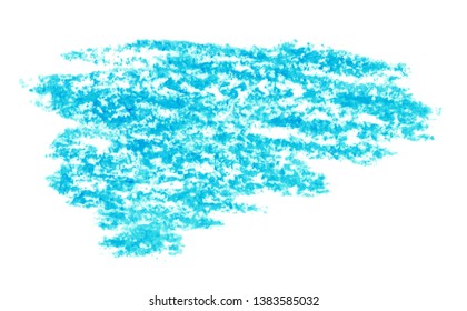 Hand drawn scribble of blue texture, abstract dry brush strokes isolated on white