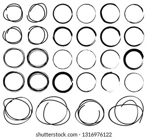 Hand Drawn Scribble Circles