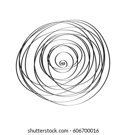 Hand drawn scribble circles