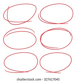 Hand Drawn Scribble Circles, Marker Elements