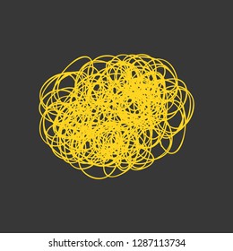 Hand drawn scribble circles, vector logo design elements