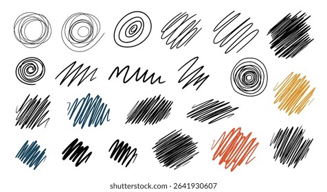 Hand Drawn Scribble Design Elements for Creative Projects and Backgrounds