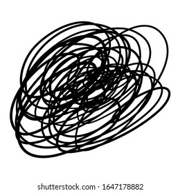 Garabatos dibujados a mano en círculo de doodle