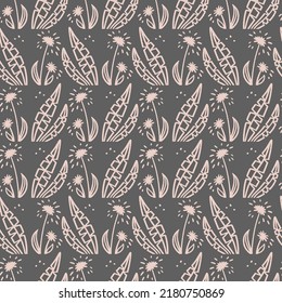 hand drawn scribble doodle elements seamless pattern