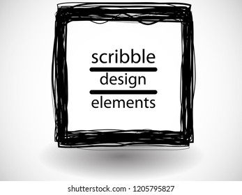 Hand drawn scribble . Doodle style sketched Elements. Ink blots. Vector Grunge Brushes Stroke 
