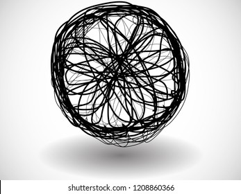 Hand drawn scribble . Doodle style sketched Elements. Ink blots. Vector Grunge Brushes Stroke 