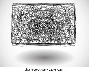 Hand drawn scribble . Doodle style sketched Elements. Ink blots. Vector Grunge Brushes Stroke 