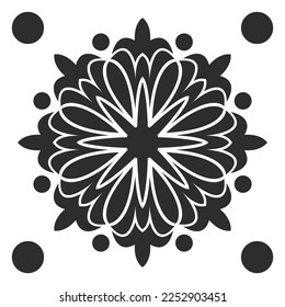 Hand drawn scribble flower. Abstract vector line art sketch flower.