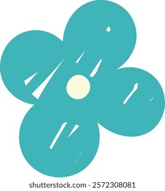 Hand Drawn Scribble Flower Vector Illustration