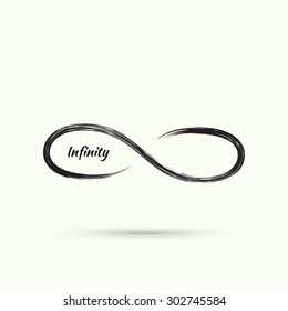 Hand Drawn Scribble Infinity sign. 