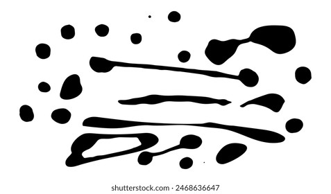 Hand drawn scribble line shapes. Doodle scribble brush stroke. Vector illustration