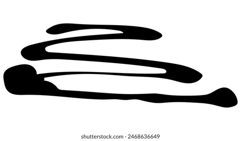 Hand drawn scribble line shapes. Doodle scribble brush stroke. Vector illustration