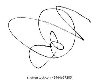 Ligne De Crayon À La Main Dessinée À La Main. Scratch Texture Sketchy Graphic Element. L'éclosion de pépins, surligneur pour le design moderne. illustration vectorielle  Isolée sur Fond Blanc. Flèche ronde de point de ballon