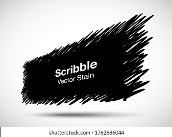 Handgezeichnete Rechteckform eines handgezeichneten, kreideförmigen Bleistiftes. Verkaufsbanner. Scratch pen line Sketch. Pinselstrich-Fleck Vektordesign-Elemente. 