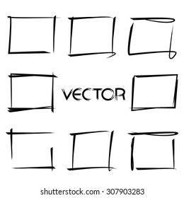 hand drawn scribble rectangle