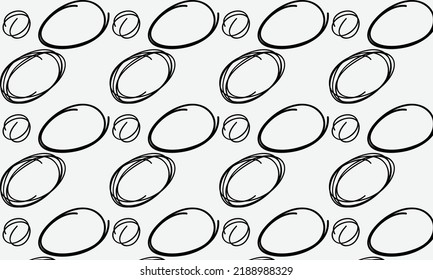 Hand Drawn Scribble round Pattern Illustration Design