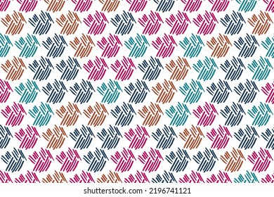 Hand drawn scribble seamless pattern vector print design. Retro doodle wallpaper. Grunge scribble texture background. Modern repeat paint doodle. Smudge colorful contemporary ornament.