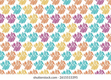 Hand drawn scribble seamless pattern vector print design. Retro doodle wallpaper. Grunge scribble texture background. Simple repeat paint doodle. Smudge colorful contemporary ornament.