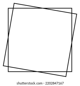 Hand drawn scribble simple box element design. outline frame
