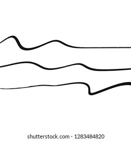 Hand drawn scribble sketch lines isolated on white background