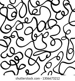 Hand drawn scribble sketch lines object isolated on white background. stylized temting contemporary art. Print for your design