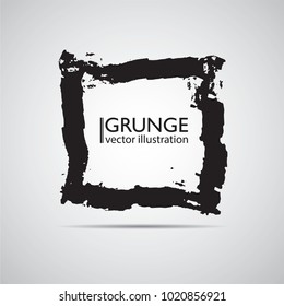 Hand drawn scribble symbols isolated on white background. Doodle style sketched Elements. Ink blots. Vector Grunge Brushes Stroke . Circle Frame. Logo Design .
