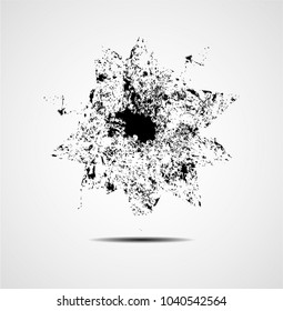 Hand drawn scribble symbols isolated on white background. Doodle style sketched Elements. Ink blots. Vector Grunge Brushes Stroke . star Frame.