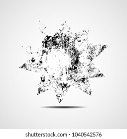 Hand drawn scribble symbols isolated on white background. Doodle style sketched Elements. Ink blots. Vector Grunge Brushes Stroke . star Frame.