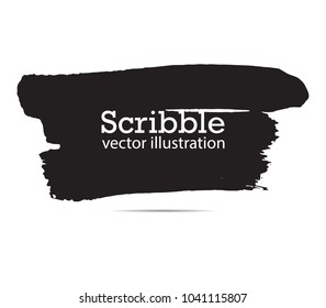 Hand drawn scribble symbols isolated on white background. Doodle style sketched Elements. Ink blots. Vector Grunge Brushes Stroke . Circle Fram