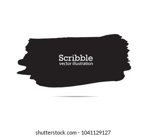 Hand drawn scribble symbols isolated on white background. Doodle style sketched Elements. Ink blots. Vector Grunge Brushes Stroke . Logo Design .
