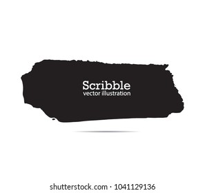 Hand drawn scribble symbols isolated on white background. Doodle style sketched Elements. Ink blots. Vector Grunge Brushes Stroke . Logo Design .