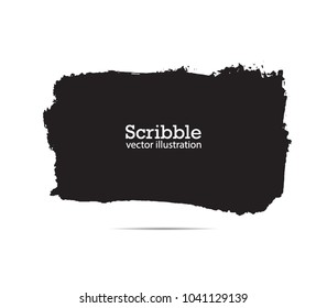 Hand drawn scribble symbols isolated on white background. Doodle style sketched Elements. Ink blots. Vector Grunge Brushes Stroke . Logo Design .