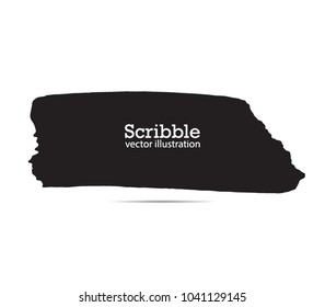 Hand drawn scribble symbols isolated on white background. Doodle style sketched Elements. Ink blots. Vector Grunge Brushes Stroke . Logo Design .