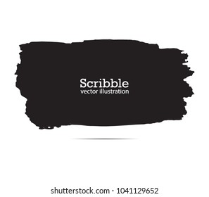 Hand drawn scribble symbols isolated on white background. Doodle style sketched Elements. Ink blots. Vector Grunge Brushes Stroke . Logo Design .