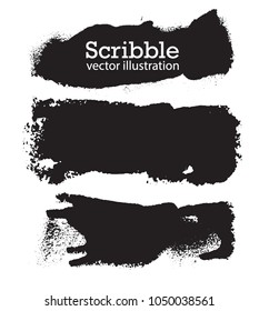 Hand drawn scribble symbols isolated on white background. Doodle style sketched Elements. Ink blots. Vector Grunge Brushes Stroke . rectangle Frame. Logo Design .

