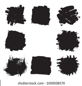 Hand drawn scribble symbols isolated on white background. Doodle style sketched Elements. Ink blots. Vector Grunge Brushes Stroke . rectangle Frame. Logo Design .
