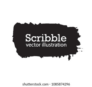 Hand drawn scribble symbols isolated on white background. Doodle style sketched Elements. Ink blots. Vector Grunge Brushes Stroke . rectangle Frame. Logo Design .
