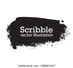 Hand drawn scribble symbols isolated on white background. Doodle style sketched Elements. Ink blots. Vector Grunge Brushes Stroke . rectangle Frame. Logo Design .