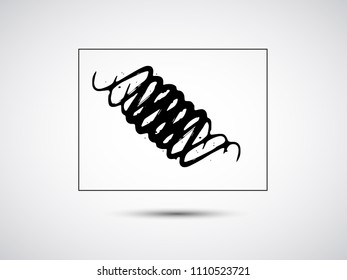 Hand drawn scribble symbols isolated on white background. Doodle style sketched Elements. Ink blots. Vector Grunge Brushes Stroke . Circle Frame. Logo Design
