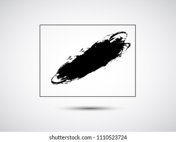 Hand drawn scribble symbols isolated on white background. Doodle style sketched Elements. Ink blots. Vector Grunge Brushes Stroke . Circle Frame. Logo Design
